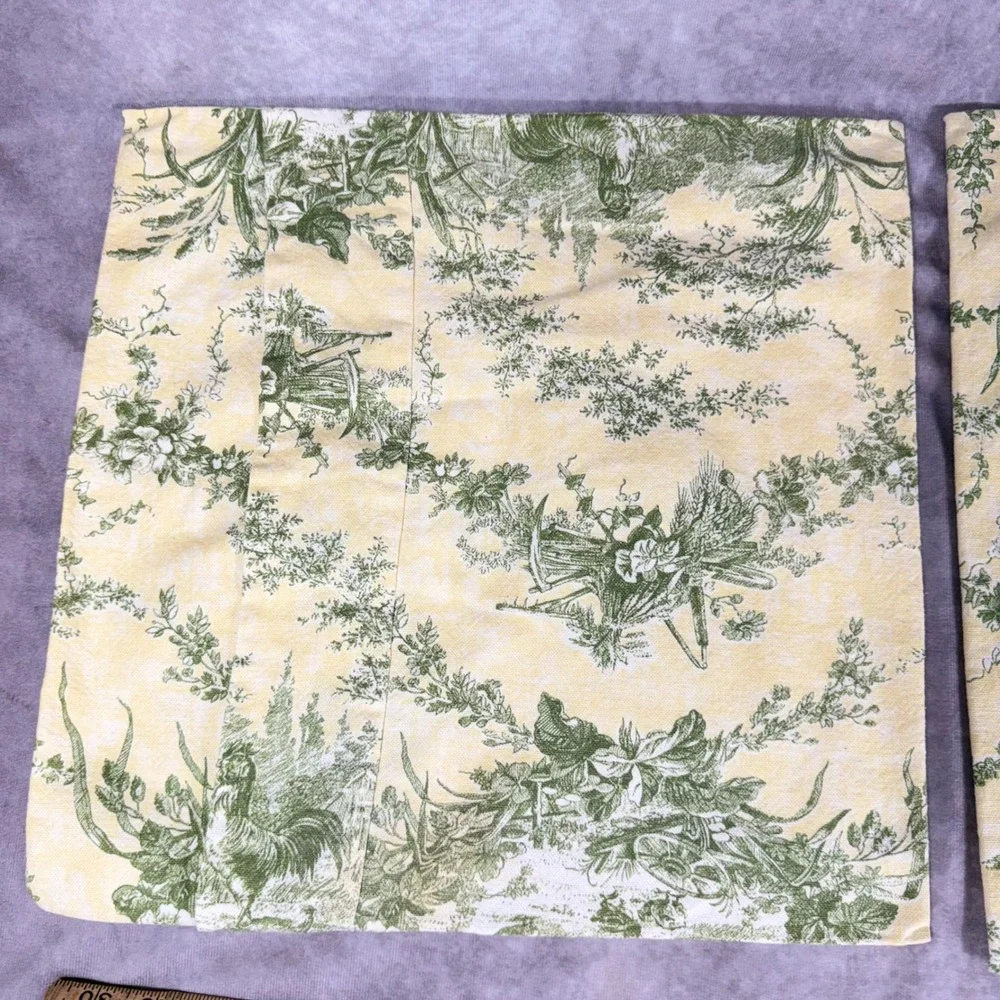 Waverly Lauren Hancock La Petite Ferme Toile 3pc Set Pillow Shams & Sofa Cover